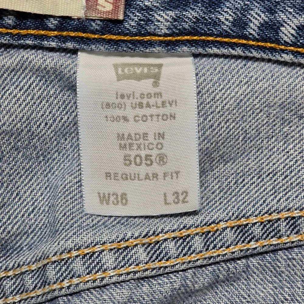 Vintage 505 Regular Fit Straight Leg Jeans Mens 36x32 Blue Levis 00505-4886